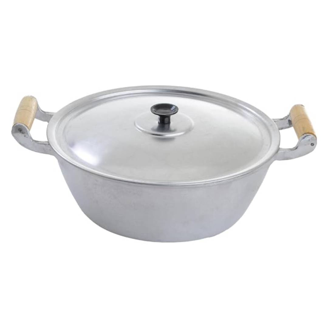 Panela com tampa polida alumínio fundido batido